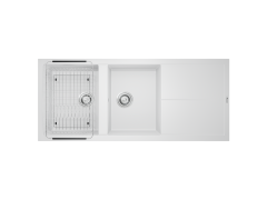 Chậu rửa bát Konox Granite Sink Livello Smart 1160 – White Silver